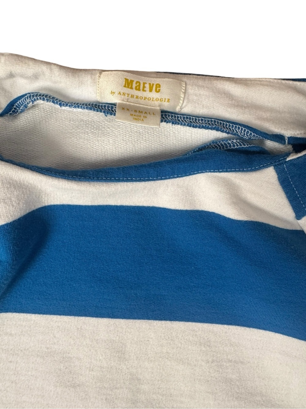 Maeve by Anthropologie French Terry Striped Sweatshirt - Picture 7 of 7